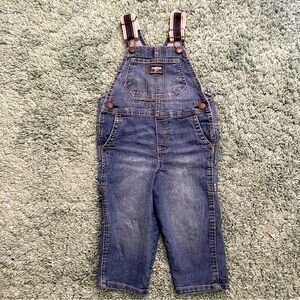 OshKosh B'gosh Classic Denim Unisex Toddle Overalls | Size 2T